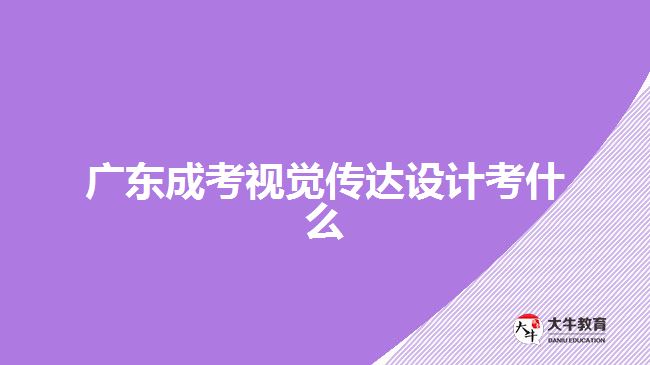 广东成考视觉传达设计考什么