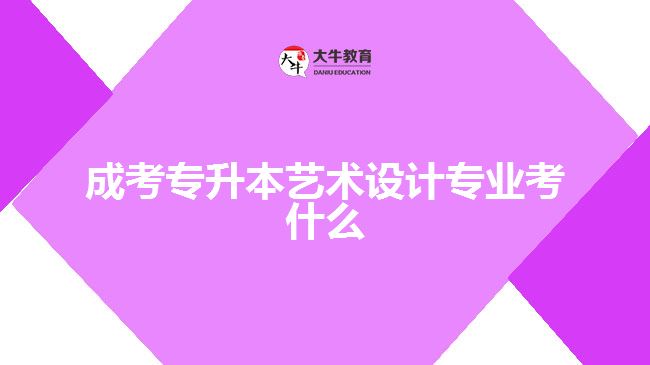 成考专升本艺术设计专业考什么