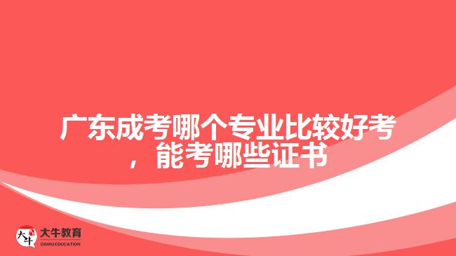 广东成考哪个专业比较好考