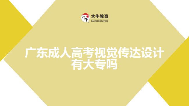广东成人高考视觉传达设计有大专吗