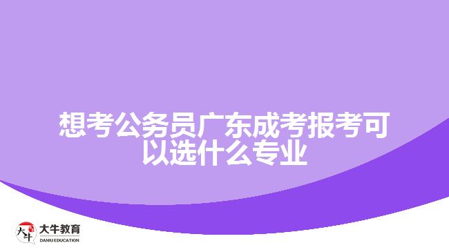 想考公务员成考报考可以选什么专业