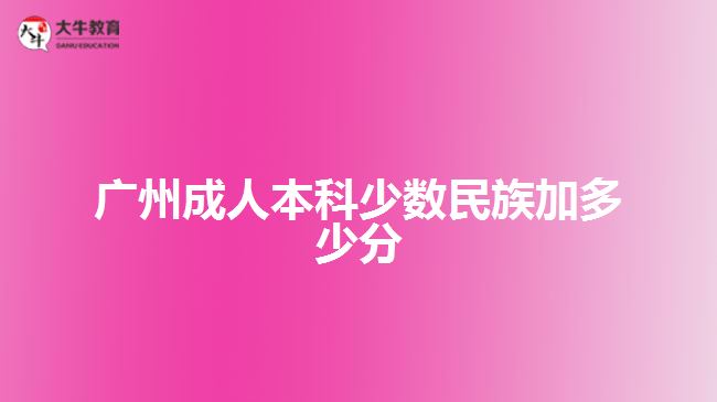 广州成人本科少数民族加多少分