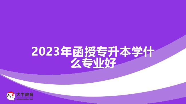 2023年函授专升本学什么专业好
