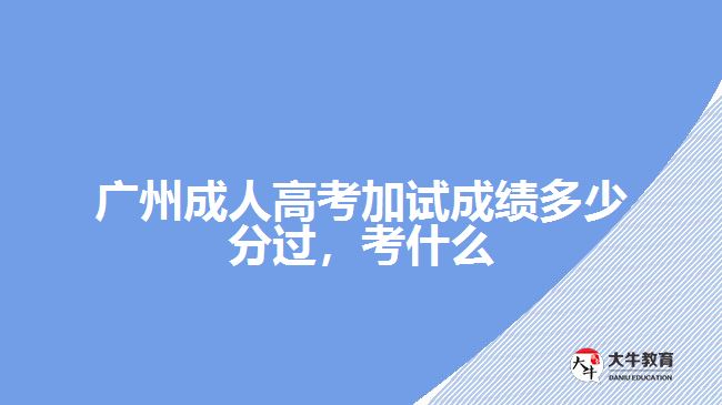 广州成人高考加试成绩多少分过考什么