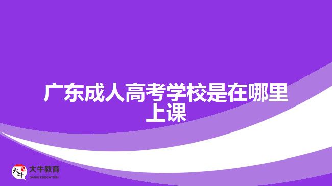 广东成人高考学校是在哪里上课