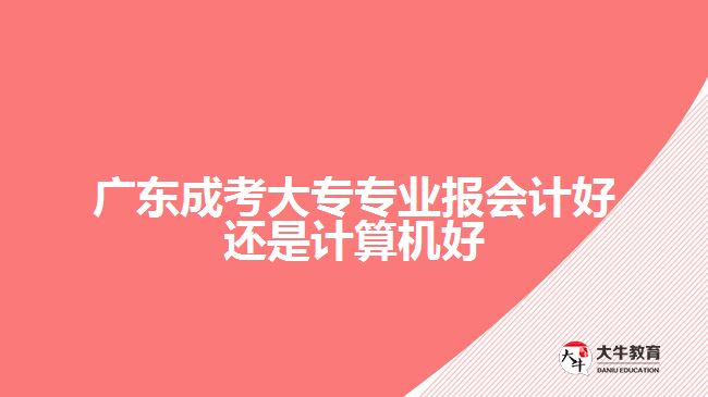广东成考大专专业报会计好还是计算机好
