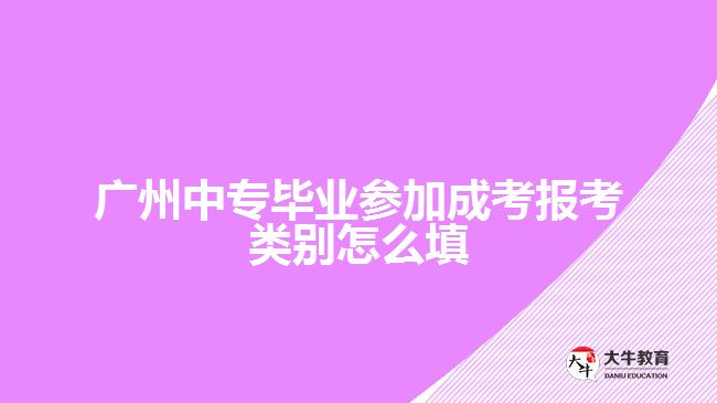 中专毕业参加成考报考类别怎么填