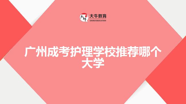 广州成考护理学校推荐哪个大学