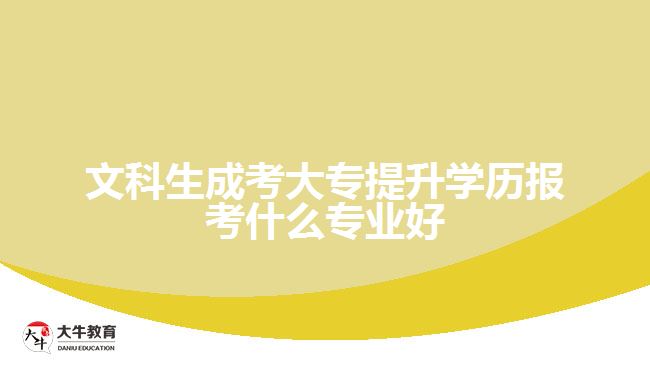 文科生成考大专提升学历报考什么专业好