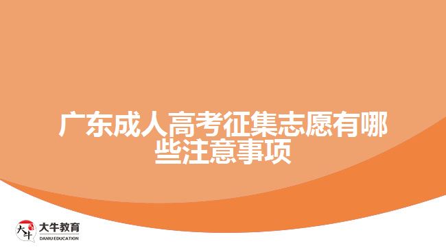 成人高考征集志愿有哪些注意事项