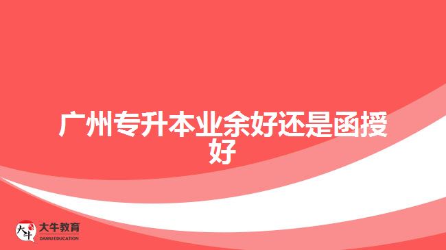 广州专升本业余好还是函授好