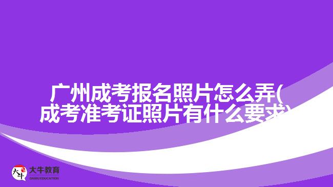 广州成考报名照片怎么弄(成考准考证照片有什么要求)
