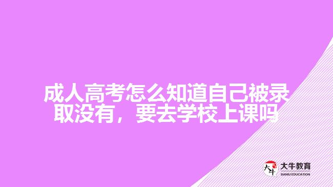 成人高考怎么知道自己被录取没有
