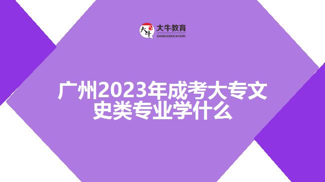 广州2023年成考大专文史类专业学什么
