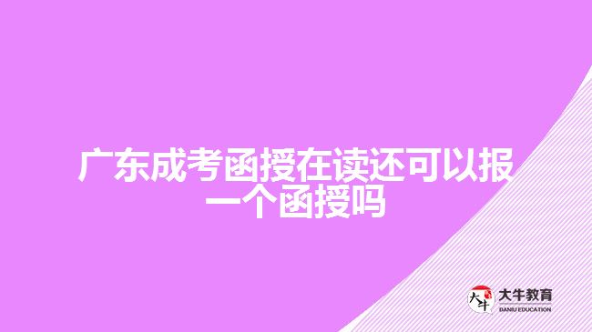 广东成考函授在读还可以报一个函授吗