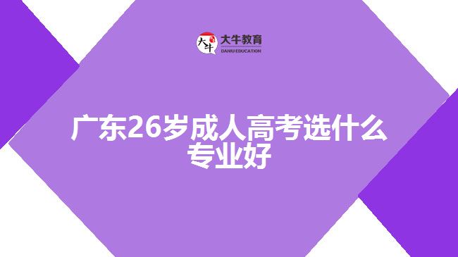 广东26岁成人高考选什么专业好