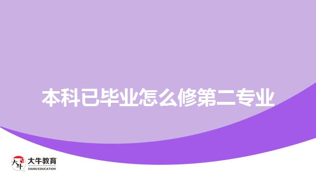 本科已毕业怎么修第二专业