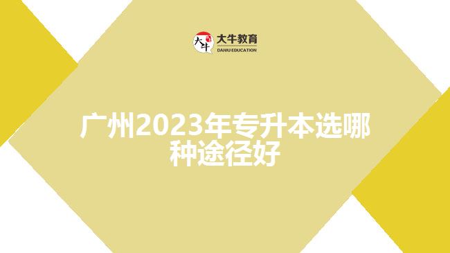 广州2023年专升本选哪种途径好