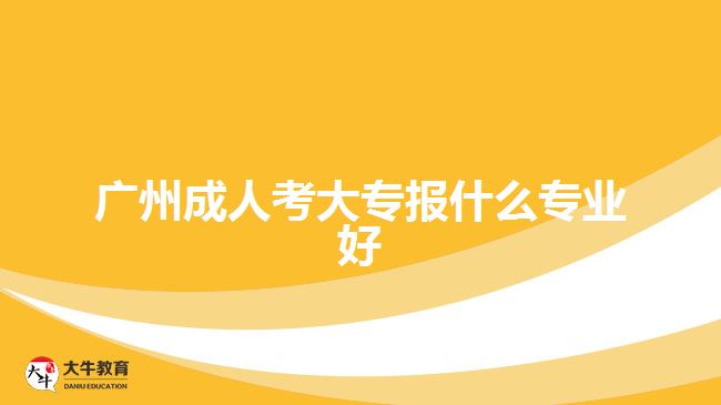 广州成人考大专报什么专业好