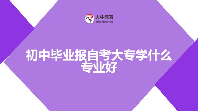 初中毕业报自考大专学什么专业好