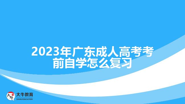 广东成人高考考前自学怎么复习