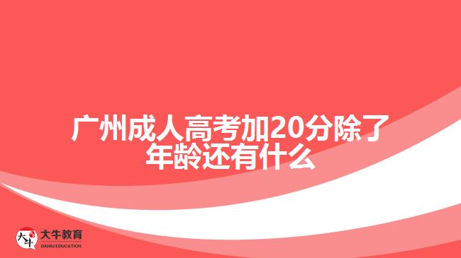 成人高考加20分除了年龄还有什么