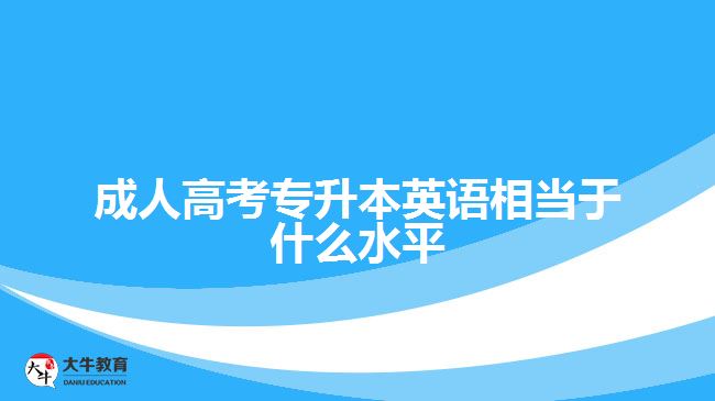 成人高考专升本英语相当于什么水平