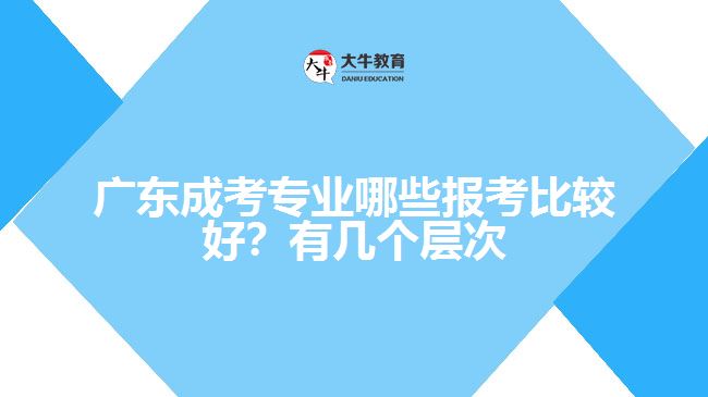 广东成考专业哪些报考比较好?有几个层次