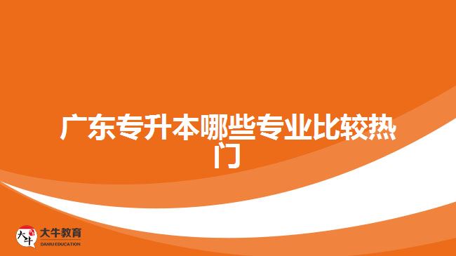 广东专升本哪些专业比较热门