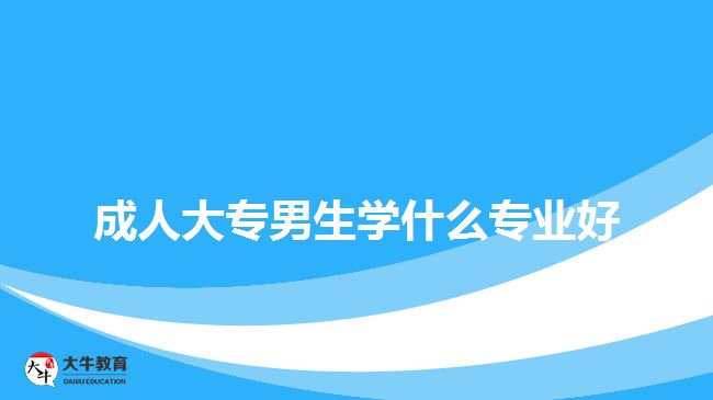成人大专男生学什么专业好