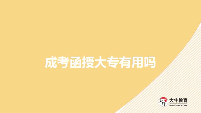 成考函授大专有用吗