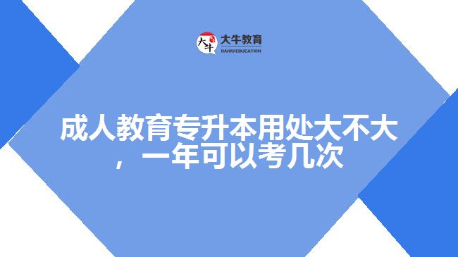 成人教育专升本用处大不大