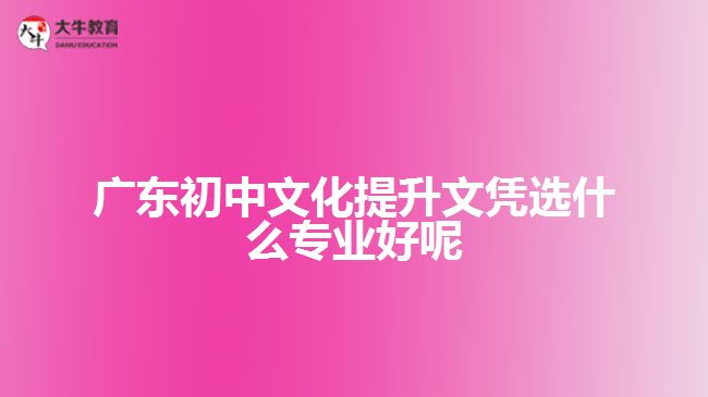 广东初中文化提升文凭选什么专业好呢
