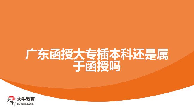 广东函授大专插本科还是属于函授吗
