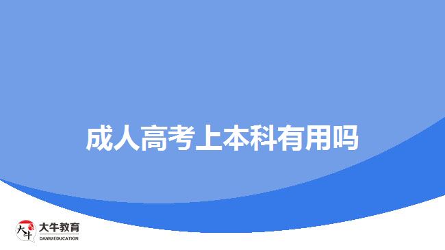 成人高考上本科有用吗