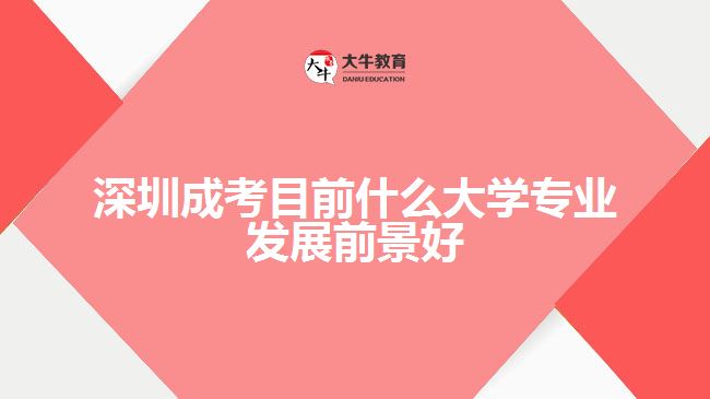 深圳成考目前什么大学专业发展前景好