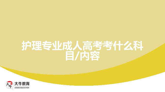 护理专业成人高考考什么科目/内容