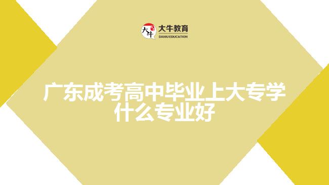 广东成考高中毕业上大专学什么专业好
