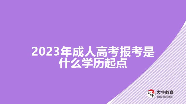 2023年成人高考报考是什么学历起点