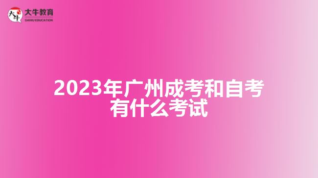 2023年广州成考和自考有什么考试