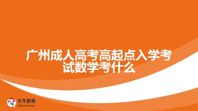 广州成人高考高起点入学考试数学