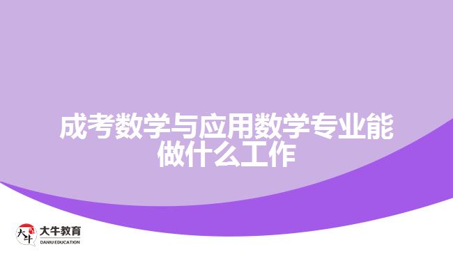 成考数学与应用数学专业能做什么