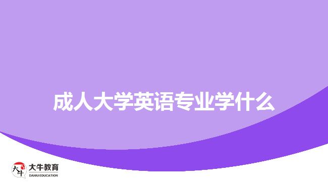 成人大学英语专业学什么