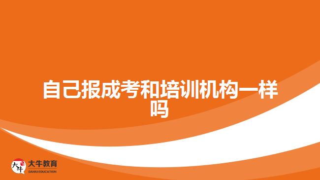 自己报成考和培训机构一样吗