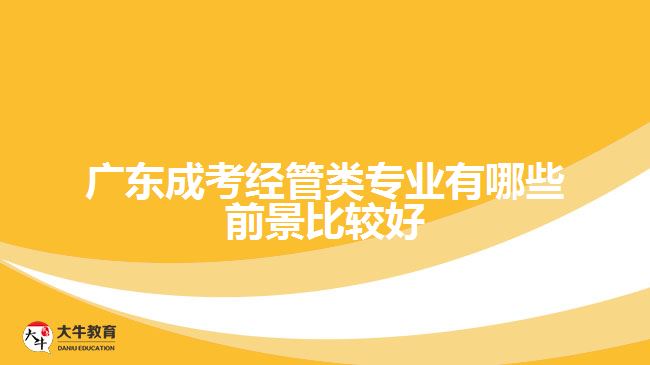广东成考经管类专业有哪些前景比较好