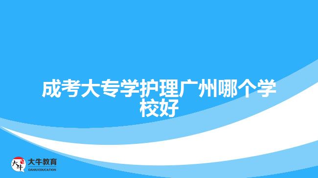 成考大专学护理广州哪个学校好