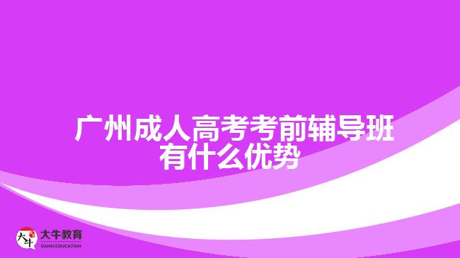 广州成人高考考前辅导班有什么优势
