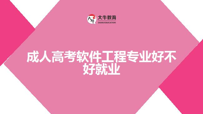 成人高考软件工程专业好不好就业