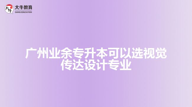 业余专升本可以选视觉传达设计专业