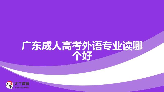 广东成人高考外语专业读哪个好